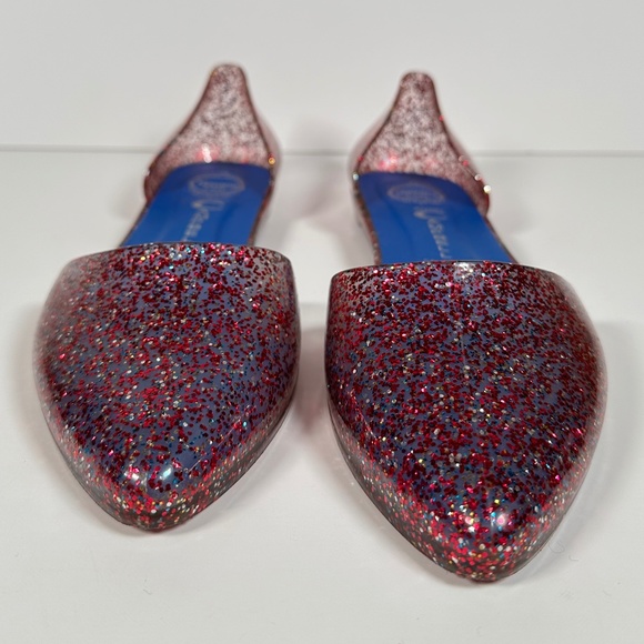 Jeffrey Campbell Jelly Love Pink Glitter Pointed Ballet Flat Shoe - Picture 6 of 7